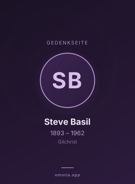 Gedenkportrait von Steve Basil