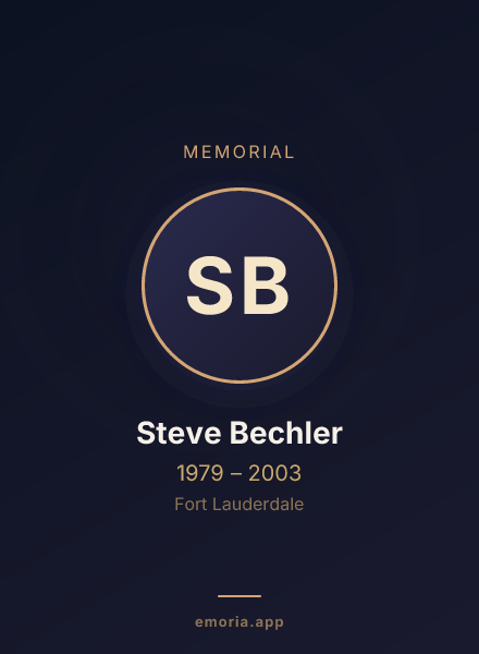 Memorial portrait of Steve Bechler