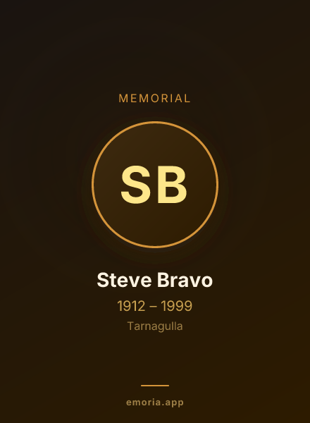 Memorial portrait of Steve Bravo