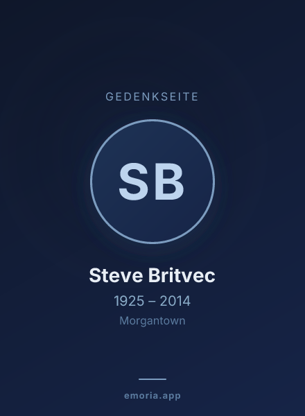 Gedenkportrait von Steve Britvec