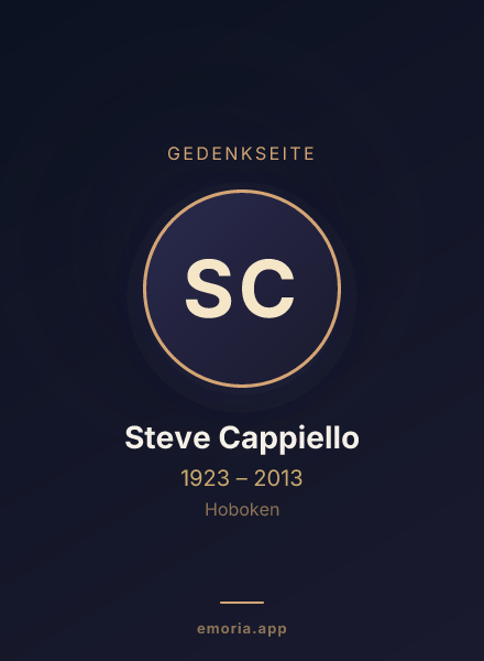 Gedenkportrait von Steve Cappiello