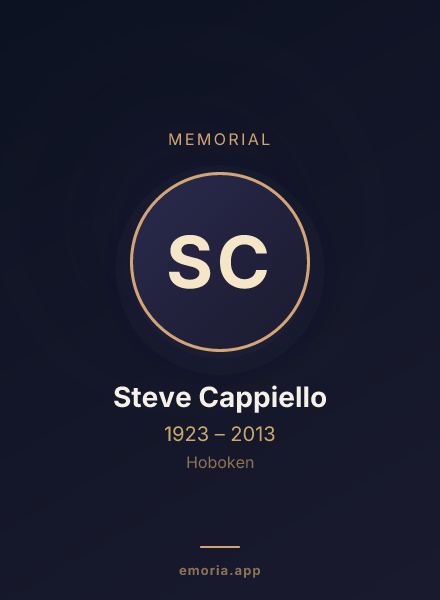 Memorial portrait of Steve Cappiello