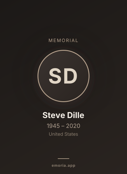 Memorial portrait of Steve Dille