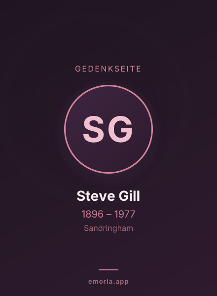 Gedenkportrait von Steve Gill