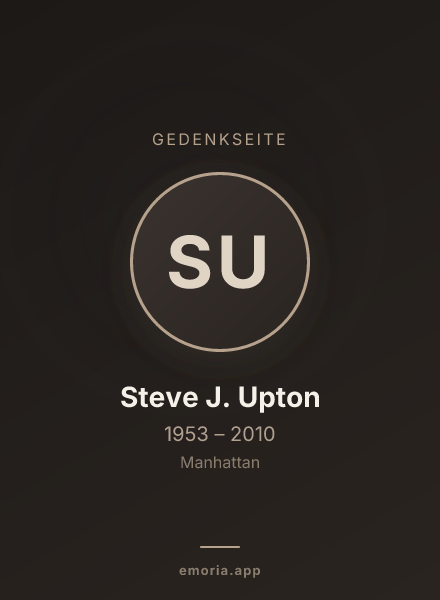 Gedenkportrait von Steve J. Upton