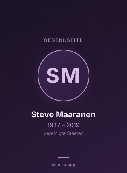 Gedenkportrait von Steve Maaranen