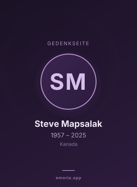 Gedenkportrait von Steve Mapsalak