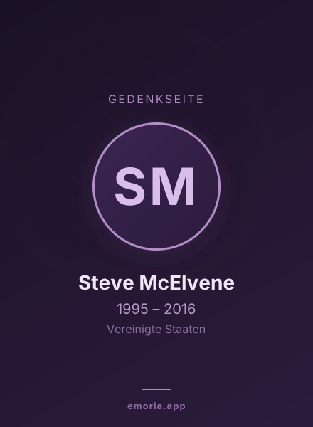Gedenkportrait von Steve McElvene