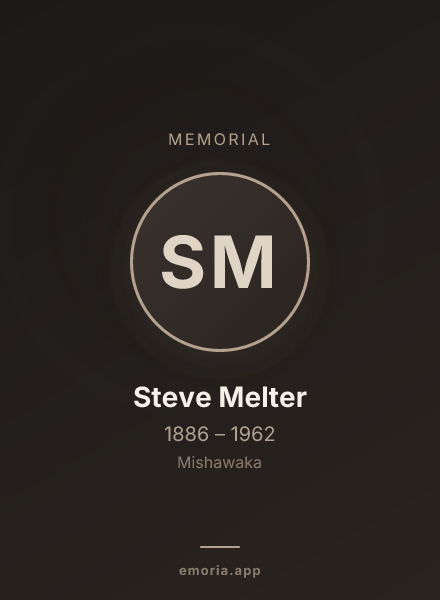 Memorial portrait of Steve Melter