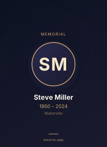 Memorial portrait of Steve Miller