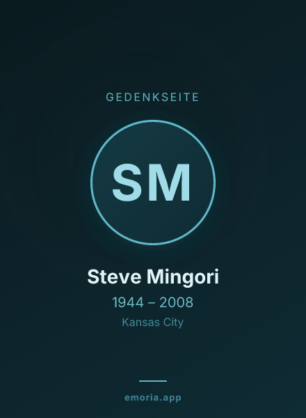 Gedenkportrait von Steve Mingori
