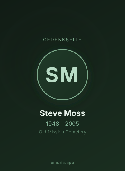 Gedenkportrait von Steve Moss
