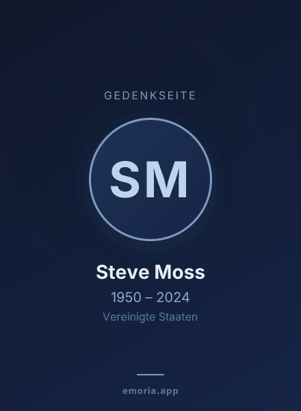 Gedenkportrait von Steve Moss