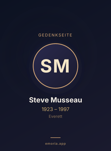 Gedenkportrait von Steve Musseau