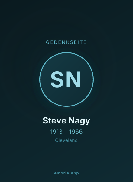 Gedenkportrait von Steve Nagy