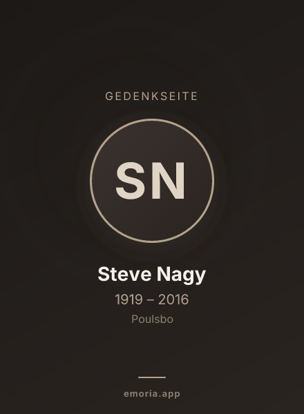 Gedenkportrait von Steve Nagy