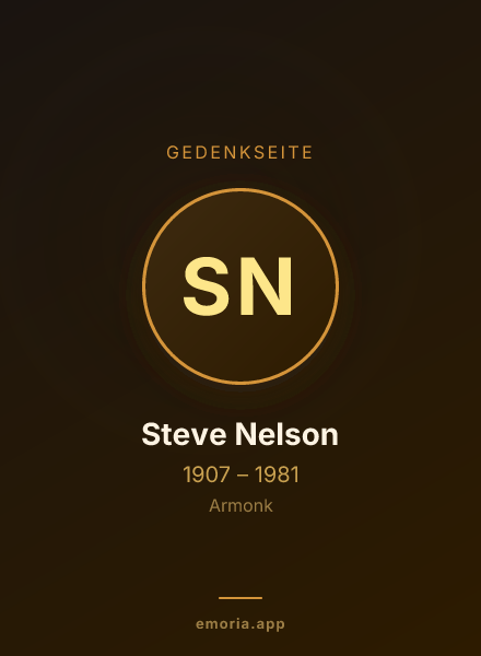Gedenkportrait von Steve Nelson