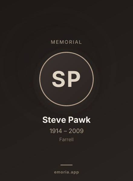 Memorial portrait of Steve Pawk