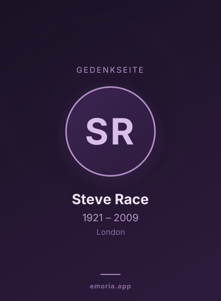 Gedenkportrait von Steve Race