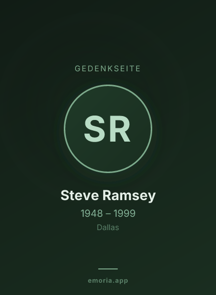 Gedenkportrait von Steve Ramsey