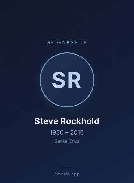 Gedenkportrait von Steve Rockhold