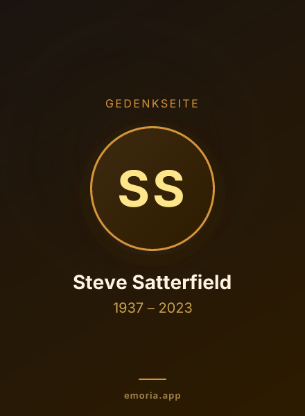 Gedenkportrait von Steve Satterfield