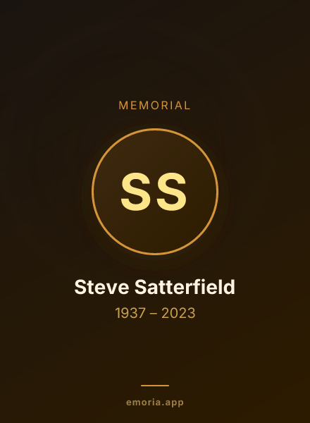 Memorial portrait of Steve Satterfield