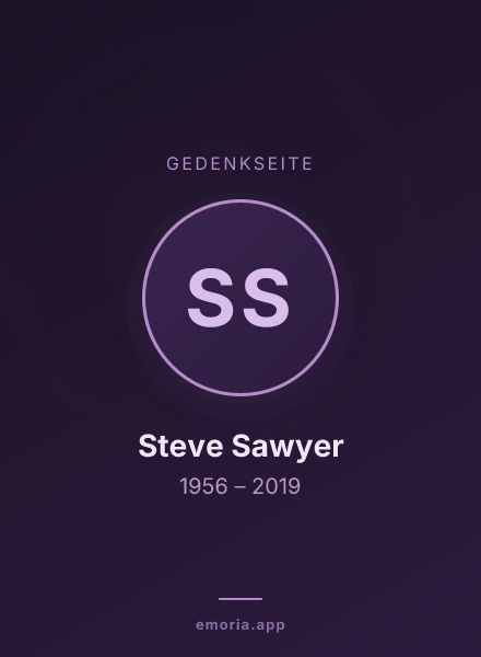 Gedenkportrait von Steve Sawyer