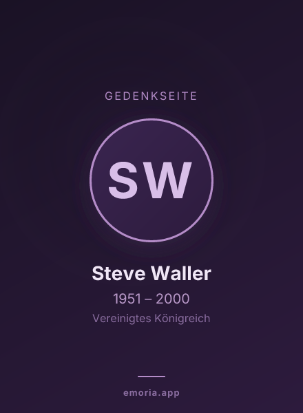 Gedenkportrait von Steve Waller