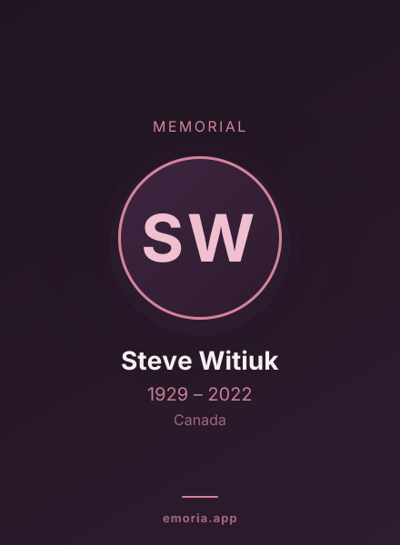 Memorial portrait of Steve Witiuk