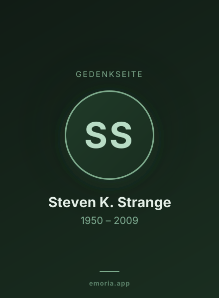 Gedenkportrait von Steven K. Strange