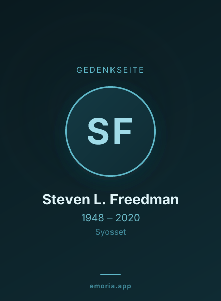 Gedenkportrait von Steven L. Freedman