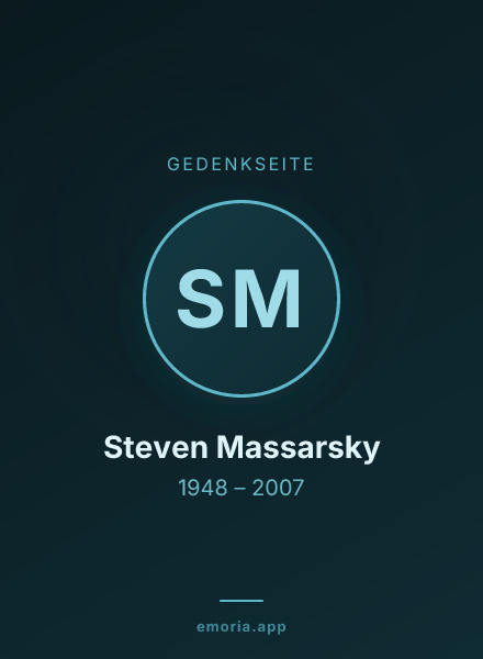 Gedenkportrait von Steven Massarsky