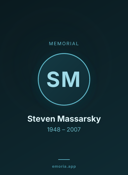 Memorial portrait of Steven Massarsky