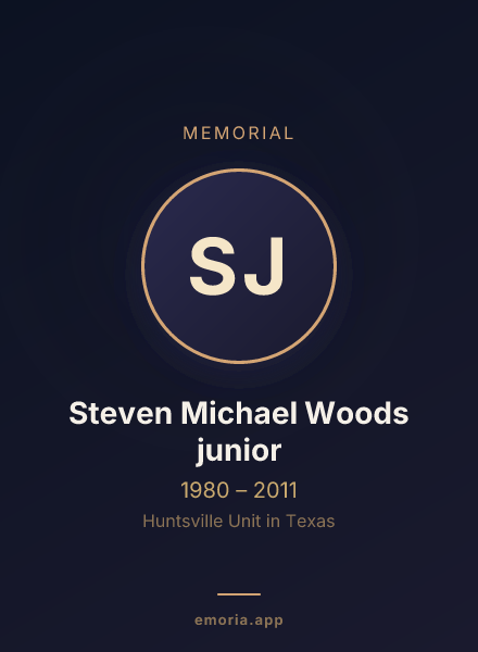 Memorial portrait of Steven Michael Woods junior