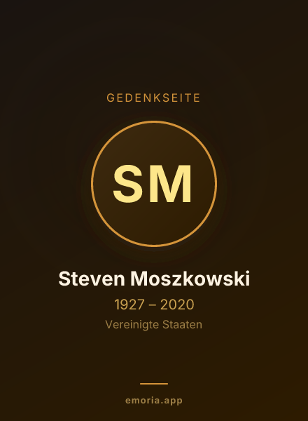 Gedenkportrait von Steven Moszkowski