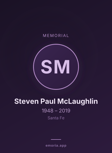 Memorial portrait of Steven Paul McLaughlin