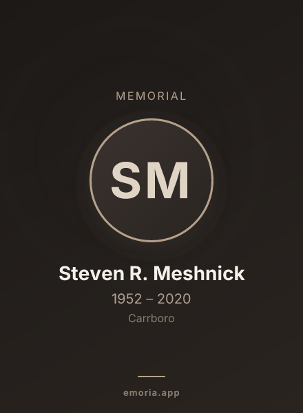 Memorial portrait of Steven R. Meshnick