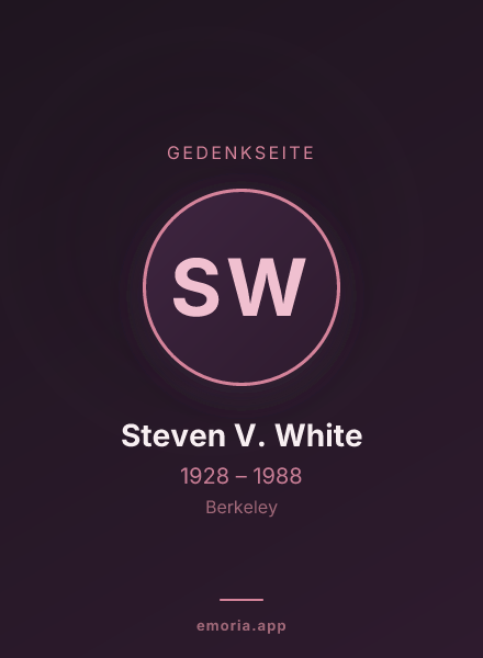 Gedenkportrait von Steven V. White