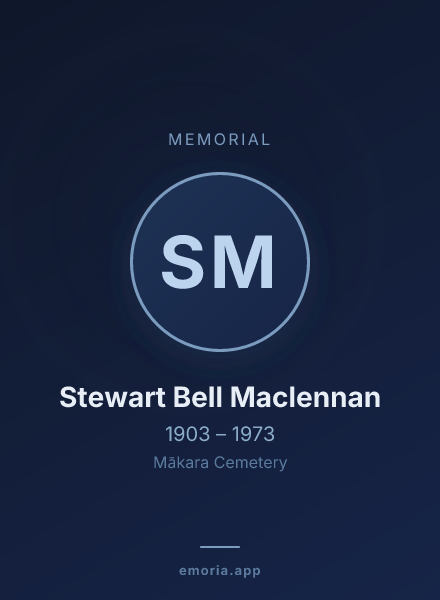 Memorial portrait of Stewart Bell Maclennan