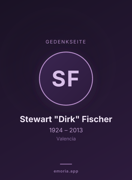 Gedenkportrait von Stewart "Dirk" Fischer