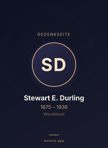 Gedenkportrait von Stewart E. Durling