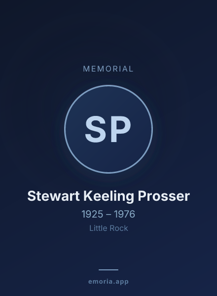 Memorial portrait of Stewart Keeling Prosser