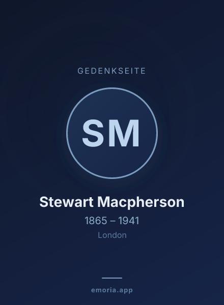 Gedenkportrait von Stewart Macpherson