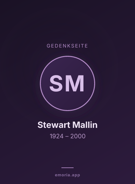 Gedenkportrait von Stewart Mallin