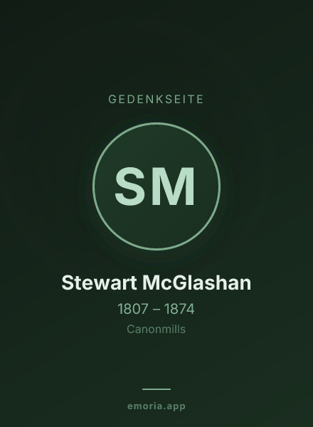 Gedenkportrait von Stewart McGlashan