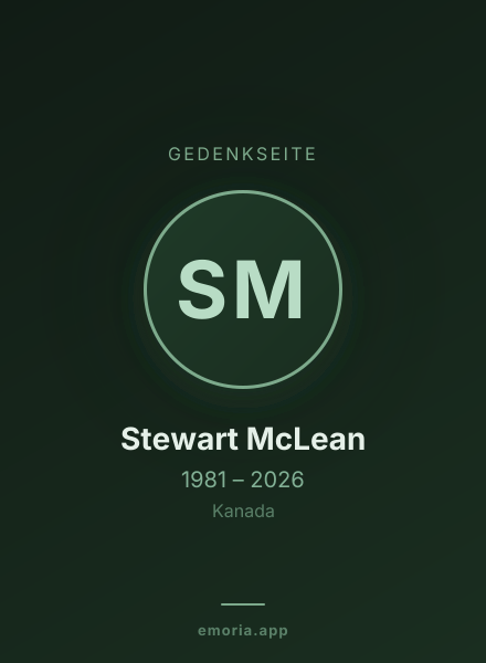 Gedenkportrait von Stewart McLean