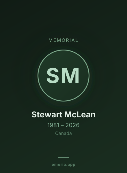 Memorial portrait of Stewart McLean