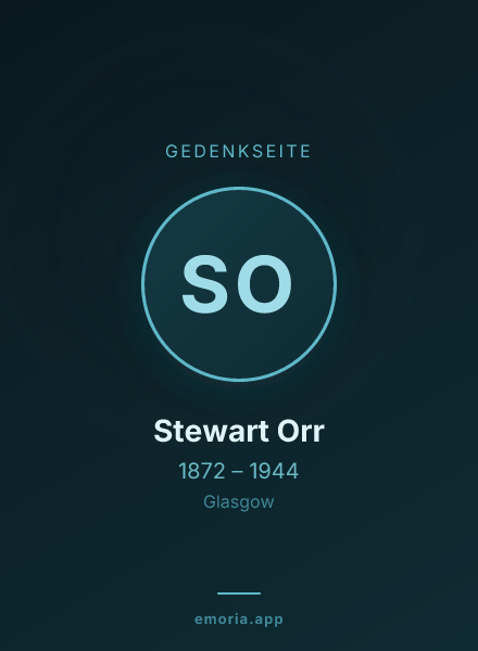 Gedenkportrait von Stewart Orr