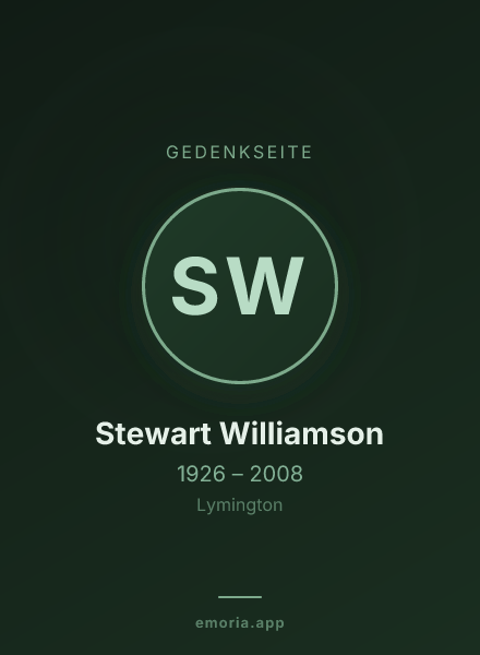 Gedenkportrait von Stewart Williamson